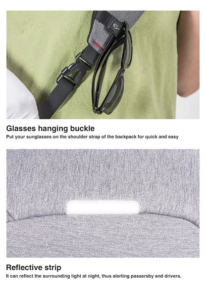 Men One Shoulder Backpack Women Sling Bag Crossbody USB Boys Cycling Sports Travel Versatile Fashion Student School