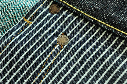 308XX-BO-Wind Jeans for Men Furinkazan Selvedge raw denim Jeans Mens Jeans 66 MODE Fit 16.8 OZ Silver-plated Buttons