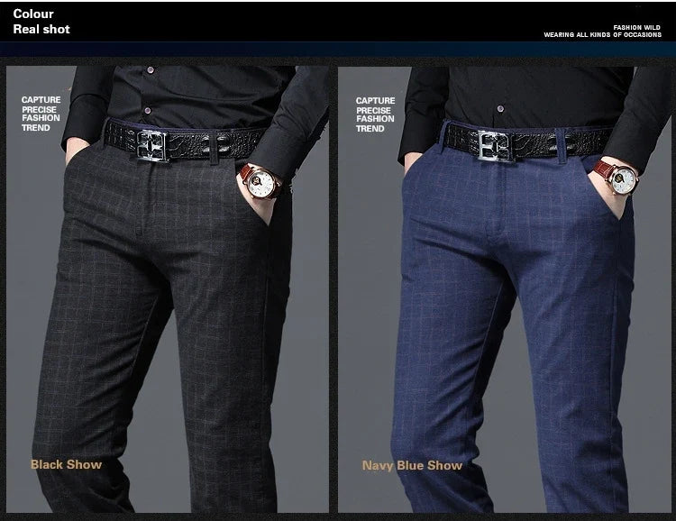Spring Autumn New Fashion Mens Casual Pants High Quality Brand Business Pants Male Clothing Cotton Formal Trousers Men Clothing