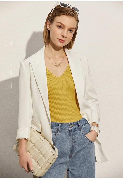 Minimalism Summer New Women's Camisole Tops Office Lady Solid V-neck Sexy Slim Vest Girls Tank Streetwear Tops 12321058