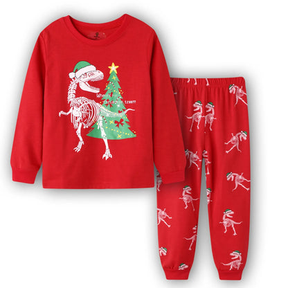 Digger Vehicle Baby Boys Clothes Suits 100% Cotton Children Pajamas Kids Sleepwear Sets Nightgown PJ'S Long Tees Shirts Pant Set