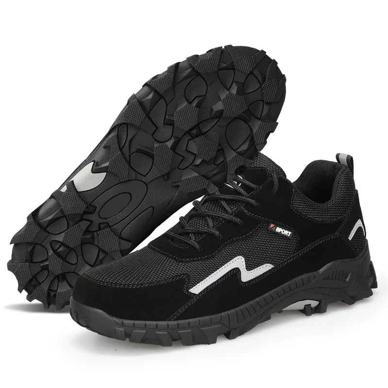 Men Steel Toe Safety Shoes Indestructible Construction Working Shoes Protection Male Footwear Breathable Hiking Industry Boots
