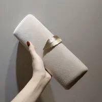 Evening Bags Women Clutch Bag High-end Leather Evening Wedding Bridal Handbag Pearl Flower Fashion Chain Party Packs