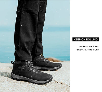 Winter Waterproof Men Boots Plush Super Warm Snow Boots for Men Sneakers Big Size 48 Men Ankle Boots Outdoor Shoes Botas Hombre