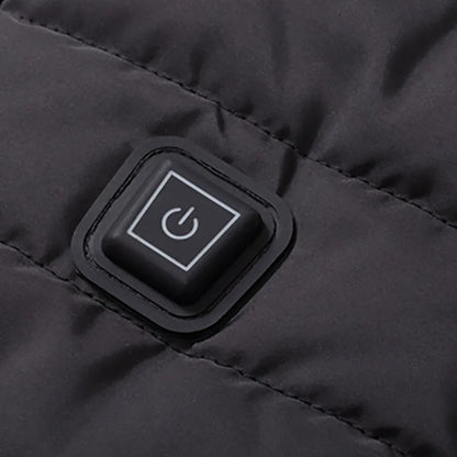11 Area Heating Vest Men/Women Casual V-neck USB Heated Vest Smart Control Temperature Heating Jacket Cotton Coat Winter Hunting