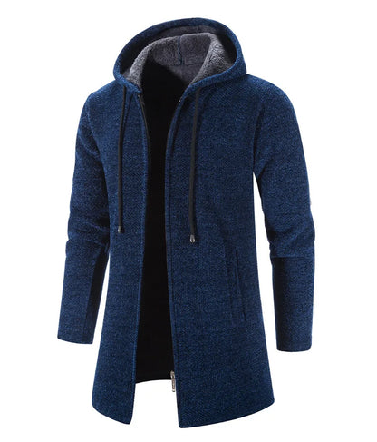 Autumn And Winter Cashmere Men's Cardigan Chenille Outer Sweater Coat Windbreaker Solid Color Fashion Clothing