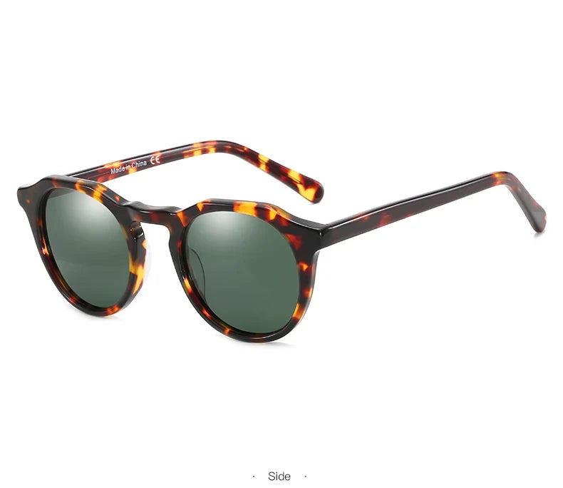 Fashion Acetate Polarized Sunglasses Round Vintage  Shade UV400 New Men/Women Retro Sun Glasses 600001S