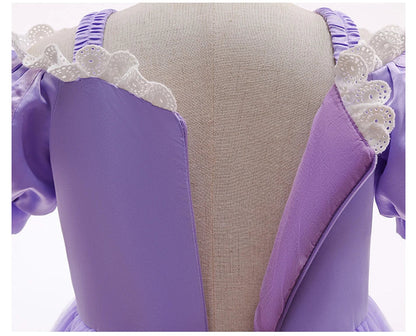 Girl Cosplay Princess Aurora Rapunzel Dress Up Kids Christmas Halloween Tulle Fancy Costume for Children Girls Birthday