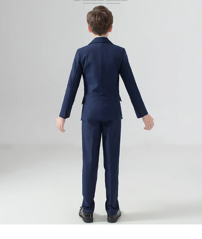 Flower Boys Wedding Suit Kids Prom Party Tuxedo Formal Blazer Children's Day Pinao Performance Costume school uniform 2-16T
