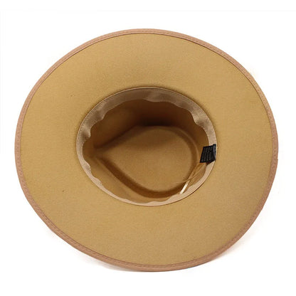 2024 Fashion Women Winter Wool Fedora Hat Men Simple Wide Brim Vintage Felt Jazz Hats New Top Trilby Cap