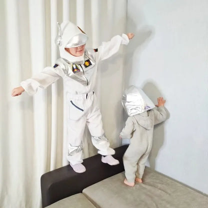 Deluxe Boys Girls White Space Astronaut Costume Suitable For Book Week Halloween Carnival Out Space Themed Party Kids Costumes