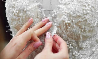 Luxurious Embroidery 2 In 1 Mermaid  Bridal Gown Beading Appliques Lace Off Shoulder Sleeves Sweetheart Wedding Dress