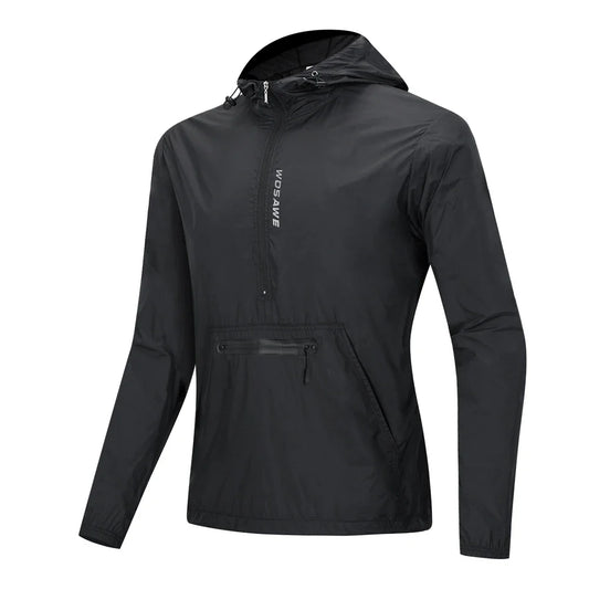 Men's Cycling Jacket Windbreaker Hooded Jacket Bike Wind Cutter Vest Windproof Short Winds Cycling Rainproof Jacket