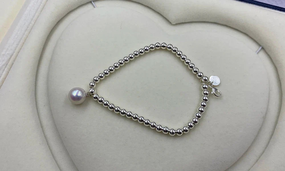 925 Sterling Silver Beads Bracelet Heart Charm Design Fashion Women Girls Lover Best Gift Hot Sale