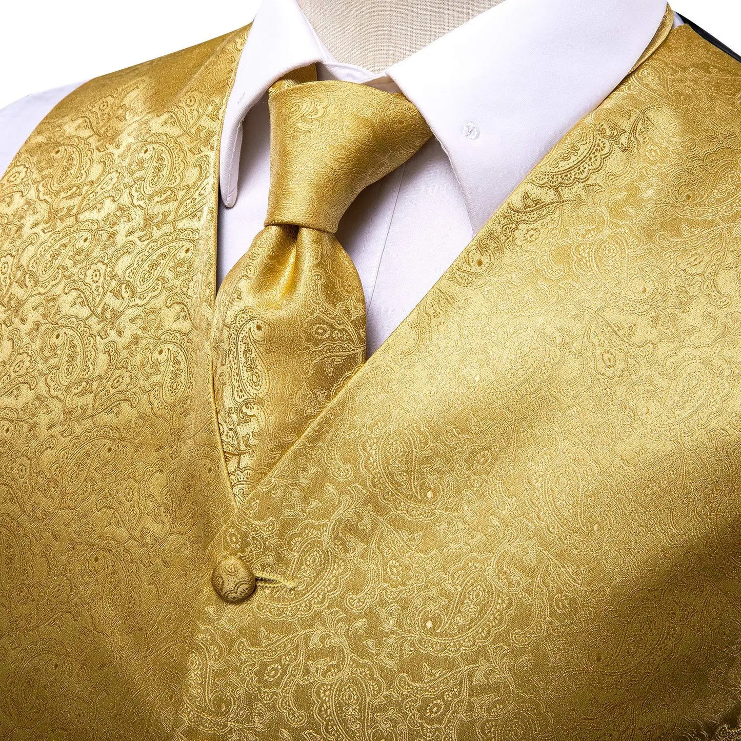 Luxury Silk Mens Vests Rose Gold Pink Striped Waistcoat Necktie Bowtie Hanky Cufflinks Set Waist Jacket For Men Wedding