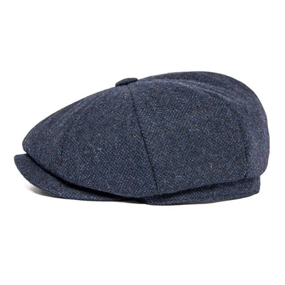 Men's 8 Piece Wool Blend Newsboy Flat Cap Gatsby Retro Hat Driving Caps Baker Boy Hats Women Boina 005