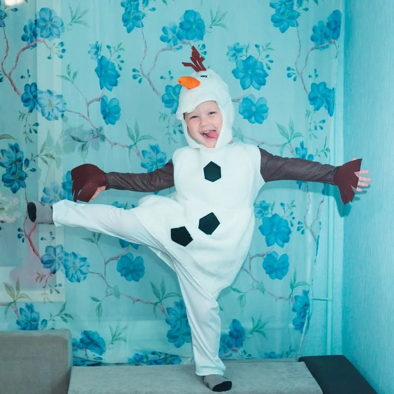 Kids Halloween Costumes Child Comfy Deluxe Plush Adorable Olaf Cosplay Toddler Favorite Cartoon Movie Snowman Party Dress-up