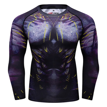 Cody Lundin Fashion Sublimation Print Rashguard Compression Gym Long Sleeves Muscle Running Boxing Shirts Jiu Jitsu Gi T-shirts
