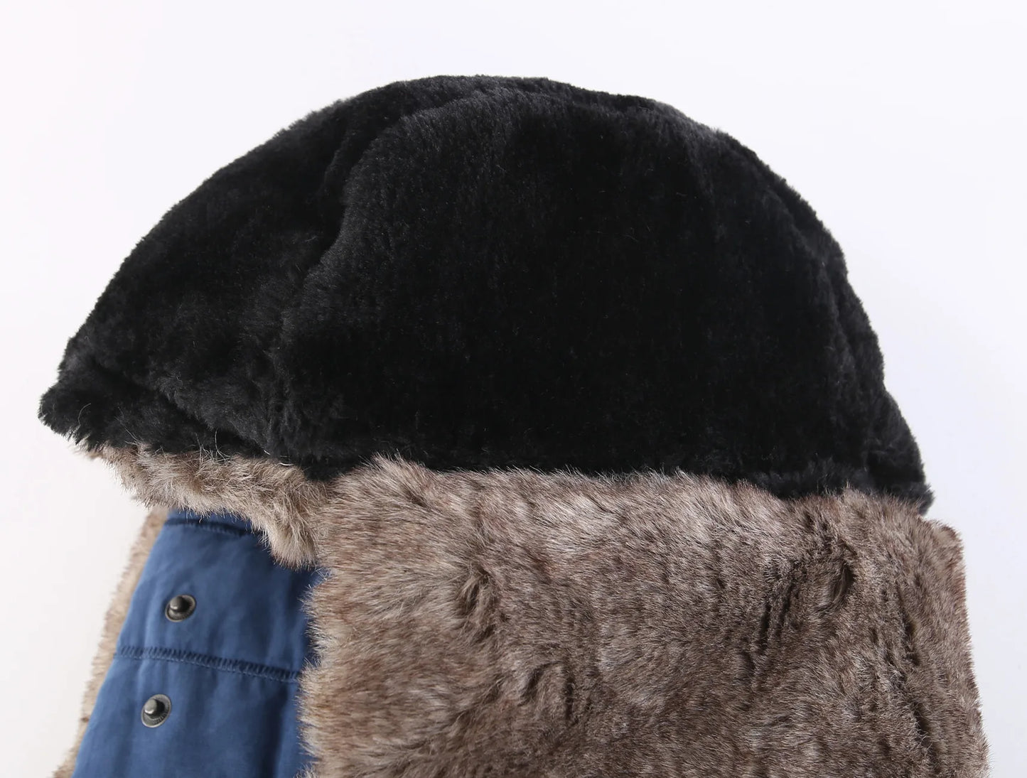 Men's Warm Chunky Trapper Hat Removable Windproof Winter Russian Hats with Mask Ushanka Hat