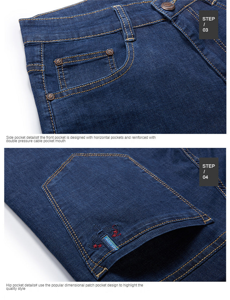 Men Extra Large Size Shorts Knee-length Summer Breeches Denim 2024 Male Bermuda Classic Stretch Plus Size Big 8XL Men Short Jean