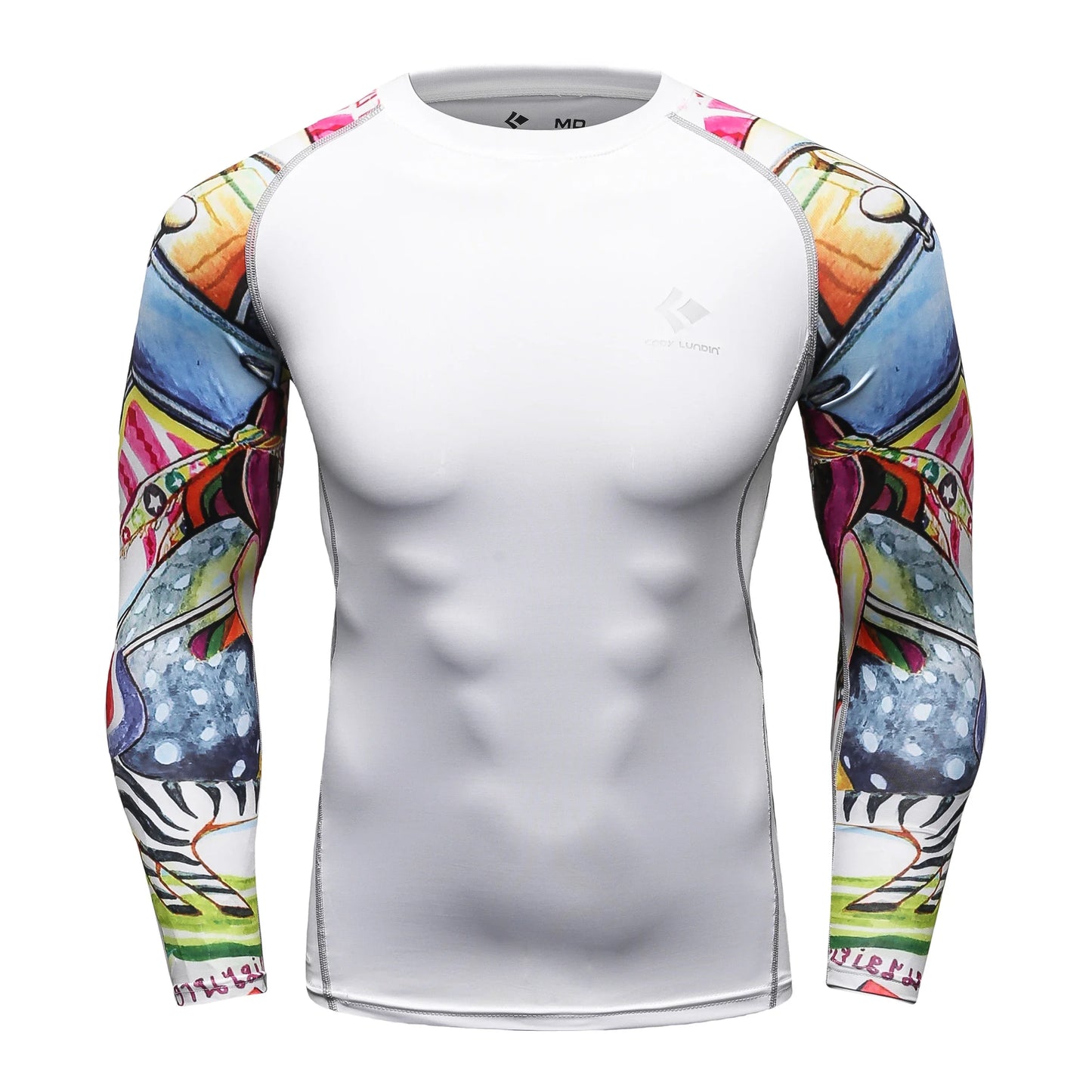 Cody Lundin Quikly Dye Mesh Men's Digital Printed Compression Rash Guard Gym Long Sleeve Jiu Jitsu Shirt Sportswear Swimming Top