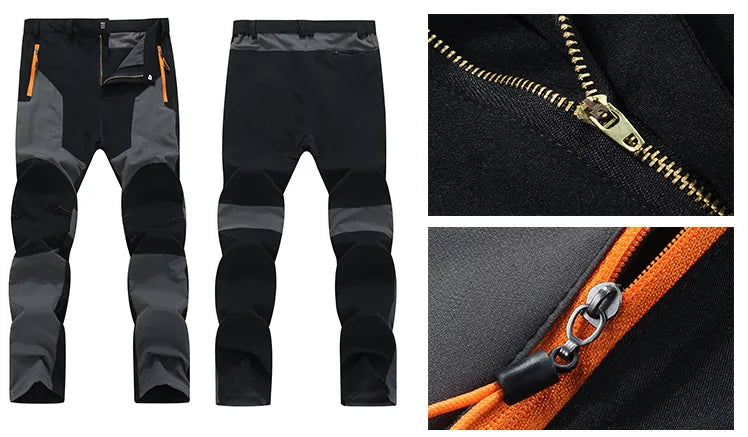 Men's Hiking Pants Summer ultra-thin, Breathable and cool Quick Dry Lightweight Cargo Work Golf Travel Pants with Zipper Pocket