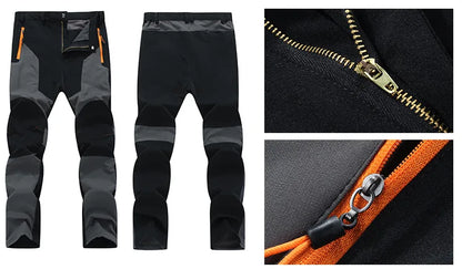 Men's Hiking Pants Summer ultra-thin, Breathable and cool Quick Dry Lightweight Cargo Work Golf Travel Pants with Zipper Pocket