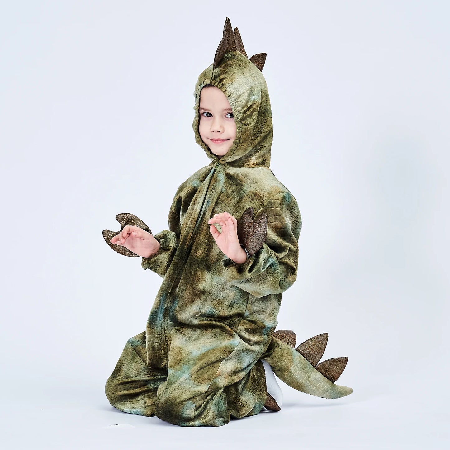 2-8Y Toddler Kids Child Dinosaur T-Rex Costume Cosplay for Boys Halloween Purim Party Disfraz Fantasia Dress Up Hoodie Jumpsuit