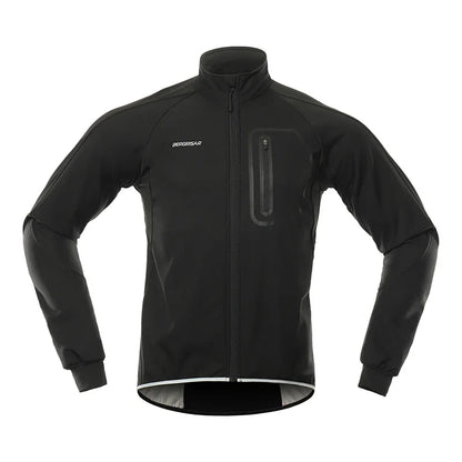 BERGRISAR Men's Cycling Jacket Winter Thermal Jacket Softshell Windbreak Waterproof Bike Coat Bicycle Raincoat BG011