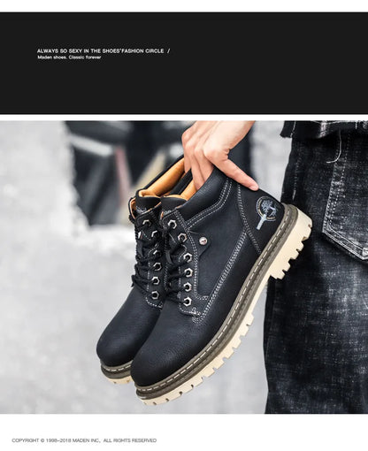 Brand Men Super Warm Snow Boots Winter Men's Ankle Boots Waterproof Short Boots Outdoor Sneakers Autumn Men's Motorcycle Boots
