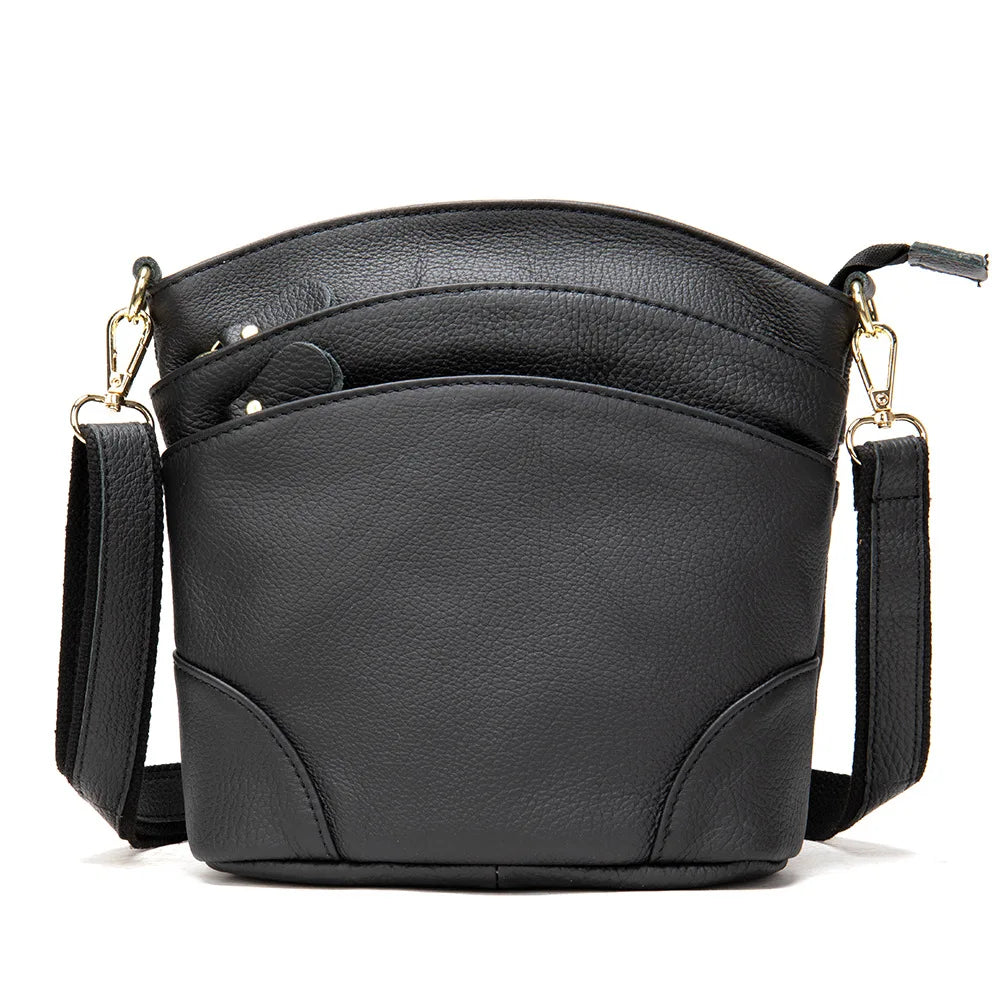 Genuine Leather Women Messenger Bags Cow Leather Crossbody Shoulder Bag Small Female Handbags Capacity Phone Bag for Girls