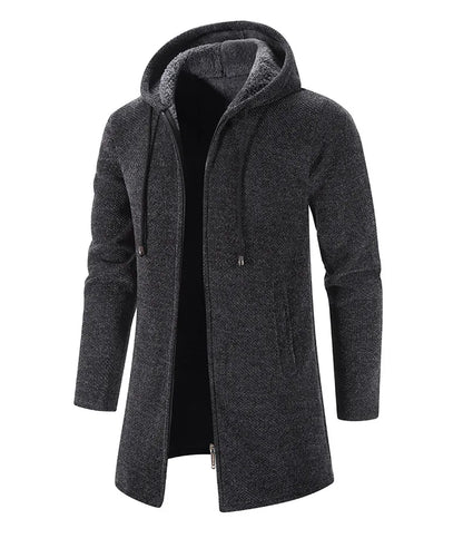 Autumn And Winter Cashmere Men's Cardigan Chenille Outer Sweater Coat Windbreaker Solid Color Fashion Clothing
