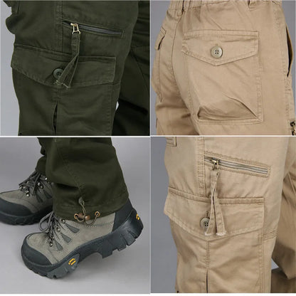 Spring Cargo Pants Men Multi Pockets Tactical Pants Male Autumn Outwear Streetwear Army Straight Slacks Casual Long Trousers