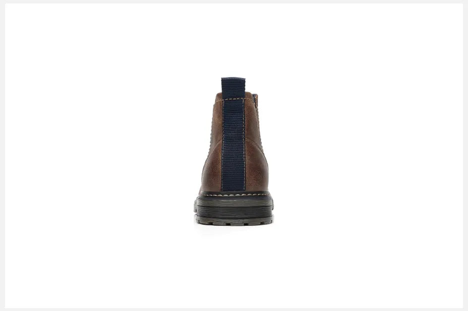 2025 Men Chelsea Boots New Winter Men Boots  Soft Leather Elastic Strap Ankle Boots Smart Formal Business Casual Man Shoes