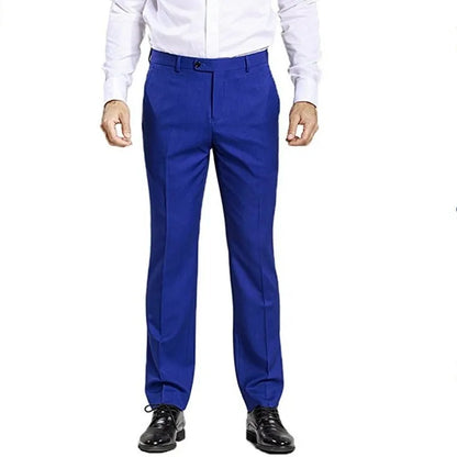 Custom Made Black/White Pants Straight-Fit Trousers Mens/Bridegroom/Best Man Wedding/Evening Plain Front Pant KZ11