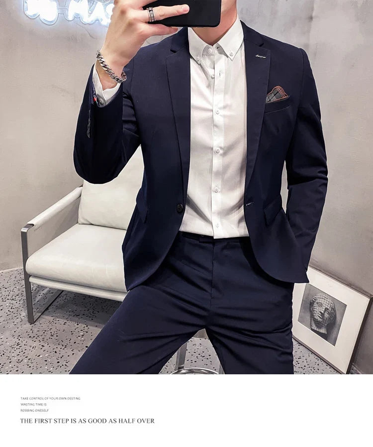 25 Colors 1 Pcs Blazer No Pants S-7XL New Wedding Dress Formal Business Slim Mens Suit Jacket Plaid Striped Solid Color
