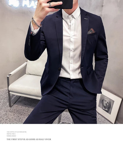 25 Colors 1 Pcs Blazer No Pants S-7XL New Wedding Dress Formal Business Slim Mens Suit Jacket Plaid Striped Solid Color