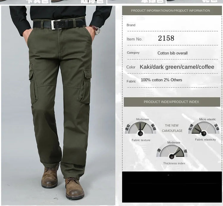 Big Size 29- 44 46 48 Cargo Pants Men Straight Loose Work Tactical Mens Pants Mens Pants Militar Safari Men Trousers swat pants