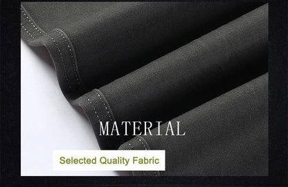 New Arrival 100% Cotton Summer Autumn Men's Casual Pants Fashion Solid Black Beige Gentle Thicken Trousers Brand Smart Suit Pant