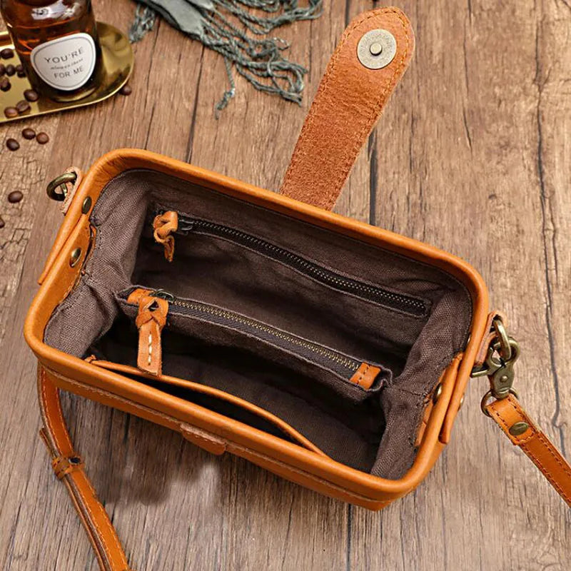 Women’s Genuine Leather Shoulder Bag 2024 Trendy Brand Small Buckle Messenger Bag Fashion Ladies Crossbody Bags Female Bolsas