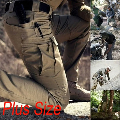 Plus Size 6XL Mens Tactical Pants Multiple Pocket Elasticity Military Urban Commuter Tacitcal Trousers Men Slim Fat Cargo Pants