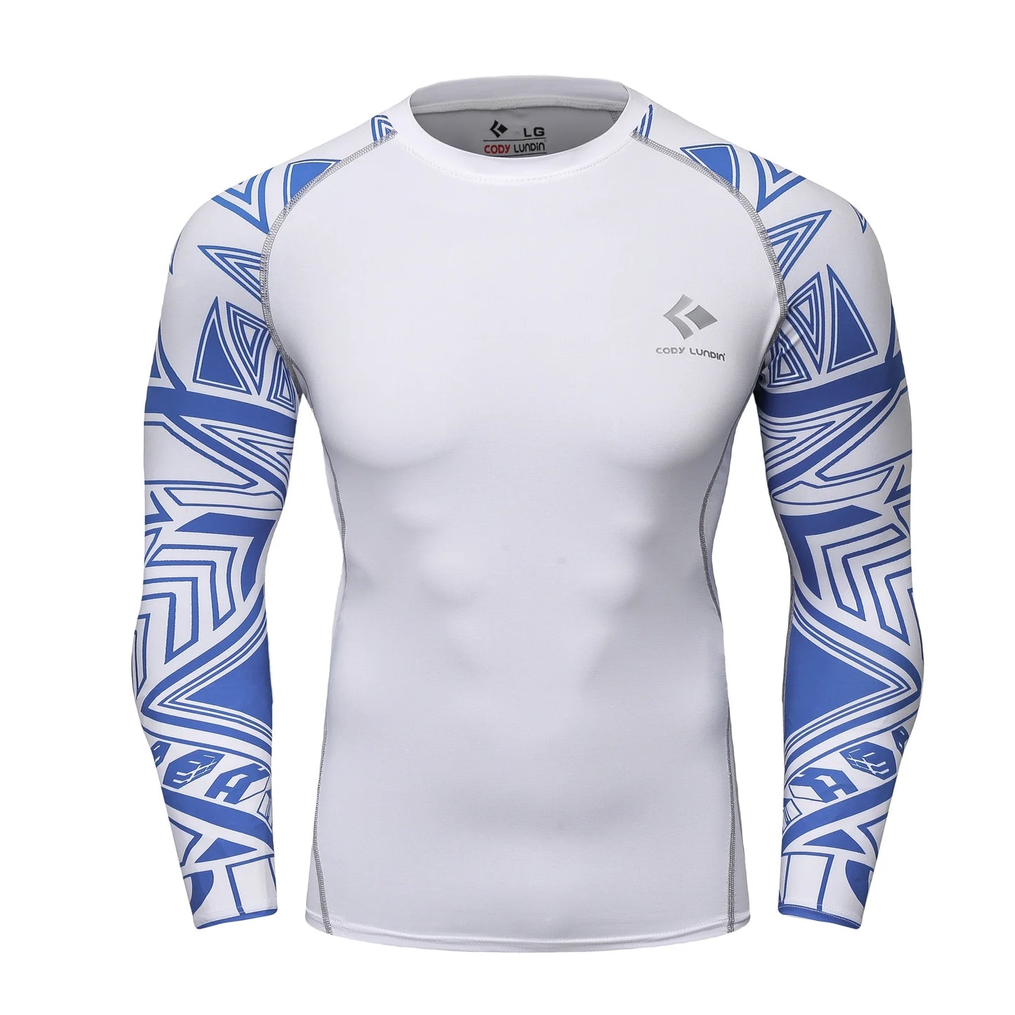 Cody Lundin Quikly Dye Mesh Men's Digital Printed Compression Rash Guard Gym Long Sleeve Jiu Jitsu Shirt Sportswear Swimming Top