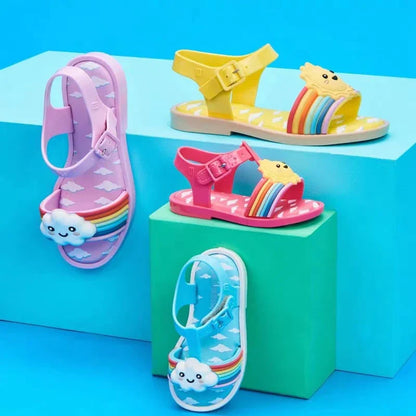 New Mini Melissa Children's Sandals Pineapple Fruit Sandals Strawberry Jelly Girl Baby Avocado Sandals Toddler Melissa Shoes