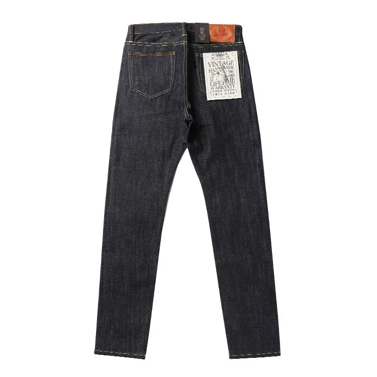 Heavy Weight Indigo Selvage Unwashed Pants Unsanforised Thick Raw Denim Jean 17oz