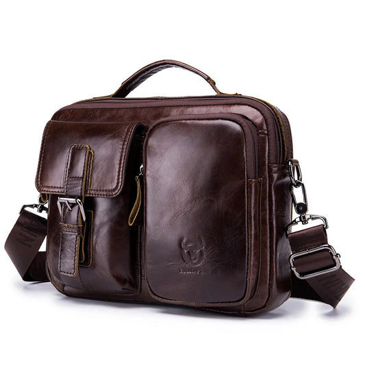 New Genuine Leather Men Crossbody Bag Male Briefcase Messenger Bag Casual Business Briefcase Style Men Shoulder Bag