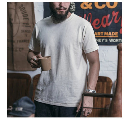 T-Shirts Heavyweight Short Sleeve Crew Neck Summer Men's Basic Tee