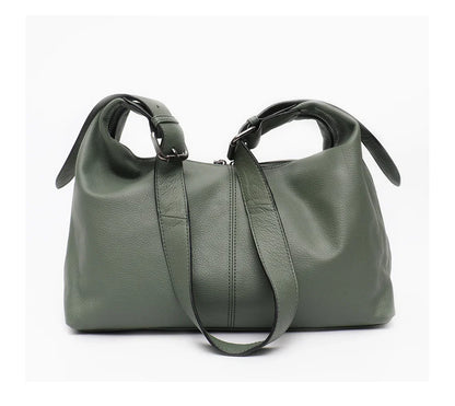 SC Luxury Women Cowhide Crossbody Bag Large Casual Shoulder Purse Wide Strap Handbag Female Daily 100% Genuine Leather Hobo Sack