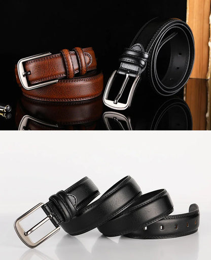 3.7*110-130cm Men's 2nd Cowskin Leather Belts Male Designer Business Waistband Crafts for Adults Jeans Accessories