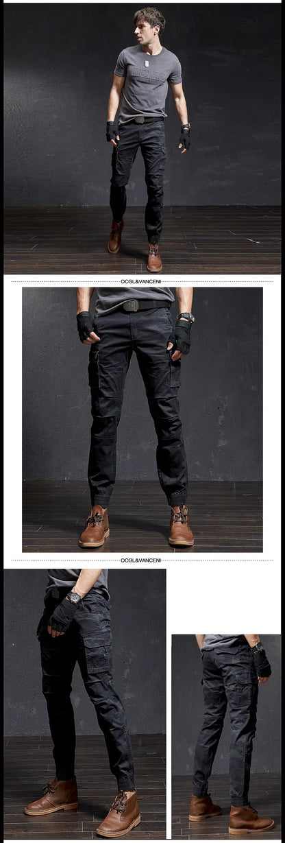 New Men Fashion Military Cargo Pants Slim Regualr Straight Fit Cotton Multi Color Camouflage Green Yellow FSN692