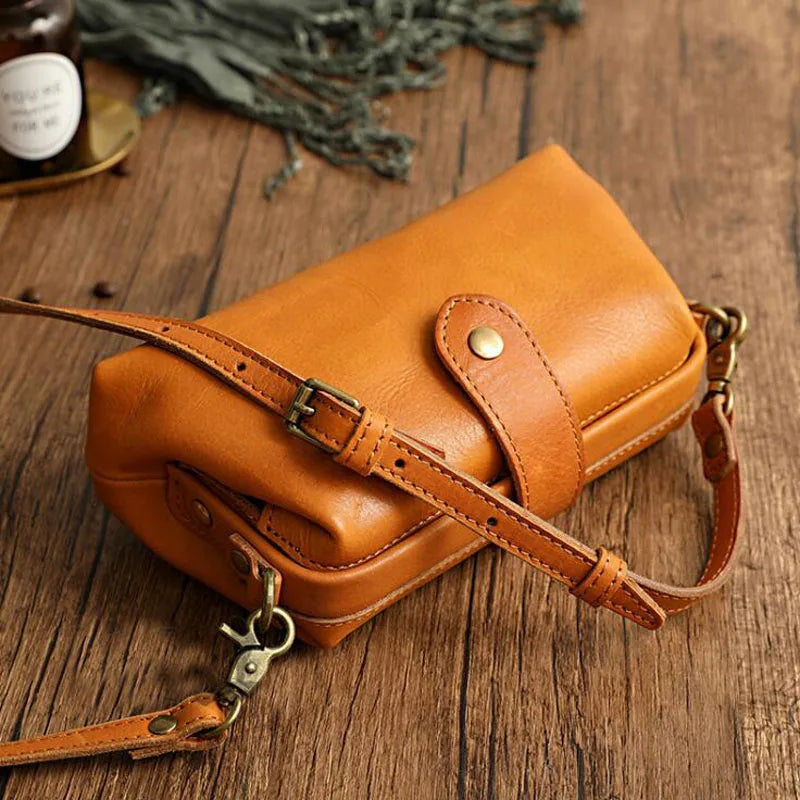 Women’s Genuine Leather Shoulder Bag 2024 Trendy Brand Small Buckle Messenger Bag Fashion Ladies Crossbody Bags Female Bolsas